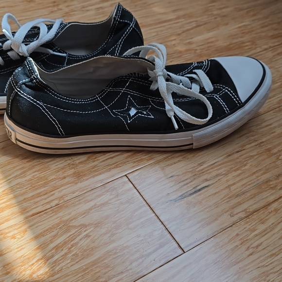 Converse Classic Black and White Canvas Sneakers - Picture 6 of 6